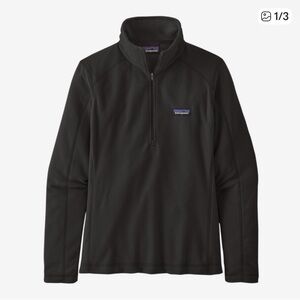 Patagonia Black Men’s MicroD 1/4 Zip Fleece Pullover